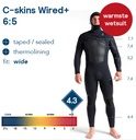 C-Skins Wired+ 6:5 Mens LQS Chest Zip Hooded Steamer