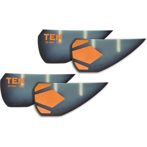 [TEN-45MM-O] TEN Twintip G10 Fins Set 45mm (Oranje)