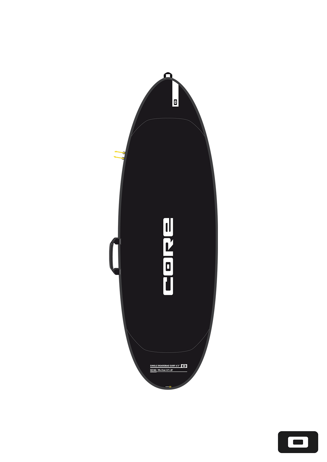 [BZBSURF162] CORE Single Boardbag Surf 6‘2“